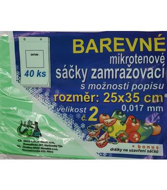 Sáčky mikroténové zamrazovacie s možnosťou popisu 25x35cm 40ks