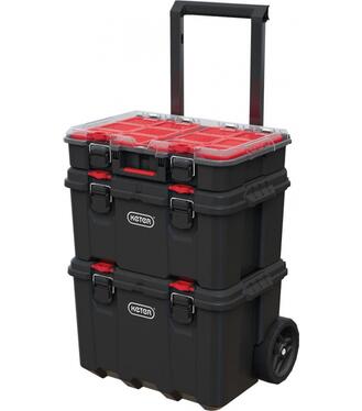 Sada boxov Keter® 250927 Stack´n´roll mobilný systém, 525x411x930 mm, na náradie