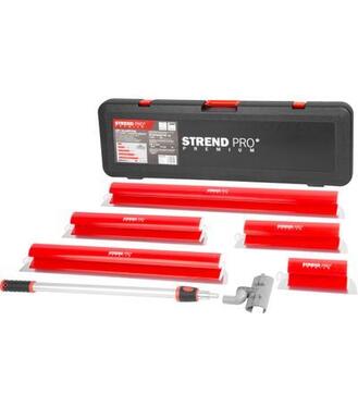 Sada hladítok Strend Pro Premium Ergonomic, na stierky a sadrové omietky, 250-1000 mm, 1,05-1,88 m teleskopická tyč, držiak, v kufri