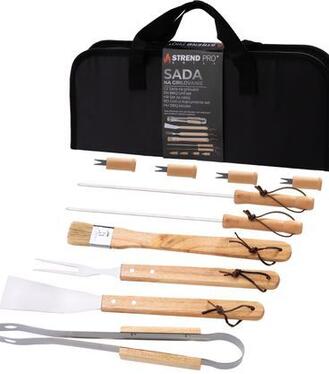 Sada náradia Strend Pro Grill, na grilovanie a opekanie, 11-dielna, v brašni