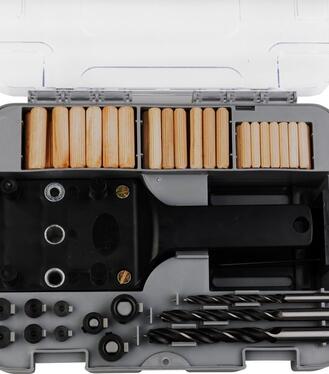 Sada Strend Pro Premium, na vŕtanie otvorov pre kolíkové spoje, pre stolárov, 83 ks