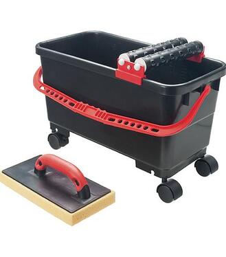 Sada Vinnon 0111, vedro s 2 valčekmi 24 lit, hladítko, na kolieskach