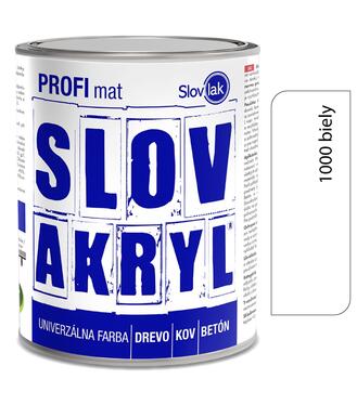 Slovakryl Profi Mat biely 0100/RAL 9003 0,75kg