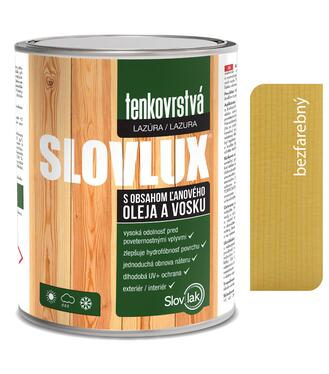 Slovlux tenkovrstvá lazúra na drevo bezfarebná 10L