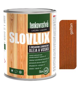 Slovlux Tenkovrstvá lazúra na drevo, gaštan 0,7l