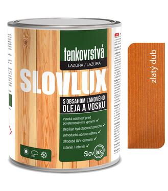 Slovlux Tenkovrstvá lazúra na drevo, zlatý dub 2,5l