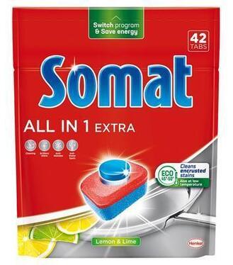 Somat All in 1 Extra Tablety do umývačky riadu 42ks