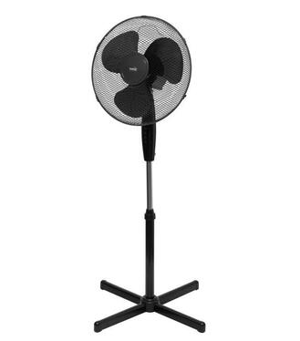 Stojanový ventilátor, čierna farba, 40 cm, 45 W