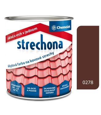 Strechona - Farba na strechy 0278 hnedá 2l