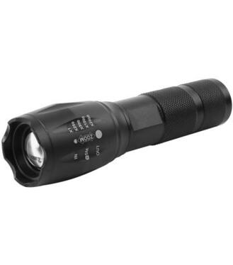 Svietidlo Strend Pro Flashlight FL001, T6 150 lm, AluBody, ZOOM, 2200 mAh, power bank, USB nabíjanie