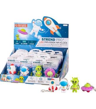 Svietidlo Strend Pro Keychain, kľúčenka, prívesok so zvukom, raketa/ufo/kozmonaut/vesmírna loď, LED 5 lm
