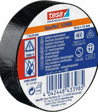 Tesa 53988 Elektroizolačná páska, 15mmx10m čierna