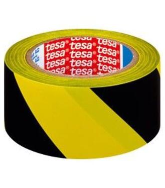 Tesa 60760 Páska výstražná, PVC žlto-čierna 33m