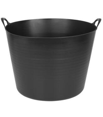 Vedro Strend Pro Flexi, čierne, stavebné, s ušami, 46,5x37 cm, 42 lit.