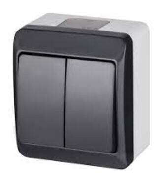 Vypínač striedavy vodotesný 6 IP 44 antracit