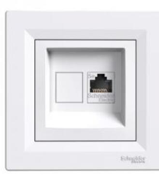 Zásuvka priebežná Asfora dátová 1xRJ45